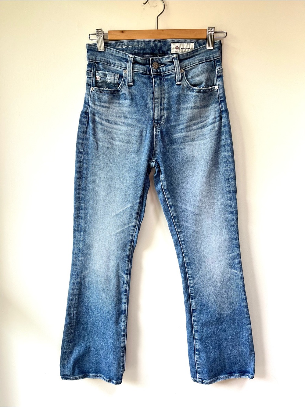 AG Adriano Goldschmied Farrah Boot Cut Crop Light Wash Size 25 - Picture 2 of 10